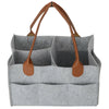 Baby Diaper Organizer Caddy Felt Changing Nappy Kids Storage Carrier Bag Grey .