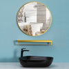 60cm Round Wall Mirror Home Decor Bathroom Makeup Mirror Space Aluminum Frame