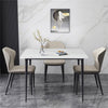 Industrial Dining Table Marble Effect Top Kitchen Eating Table 4 Seater Home