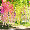 1/3/12/24pcs Artificial Wisteria Flower Garland Vine Wedding Party Hanging Decor