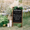 Large Vintage Wooden A-Frame Chalk Board Pavement Restaurants Shop Message Board