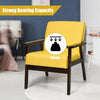 Modern Upholstered Accent Sofa Chair Wooden Armchair Leisure Lounge Chair