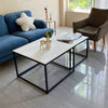 Nest Of 2 Nested Tables Side End Coffee Table Sintered Rock Living Room Office