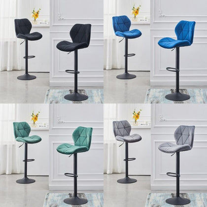 2 Pcs Bar Stools Bar Chair Breakfast Stools Kitchen Leather Adjustable Swivel