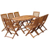 Outdoor Dining Set 9 Pieces Solid Acacia Wood G1Q6