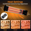 Aluminium Wall Mount Patio Heater Ajustable Power Infrared Outside Garden Warmer
