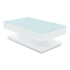 Luxury Rectangular Glass Top Coffee Table High Gloss Lounge Table Living Room UK