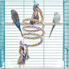 Small Bird Cage Travel Parrot Cage with Open Top&Toy for Budgie/Canary/
