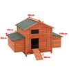 Large Chicken Elevated Coop Hen Poultry Ark House with Nest Box Lift Up Lid Roof