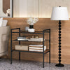 Industrial Entryway Table 3-Tier Sofa Side Table Foyer Table w/ Removable Panel