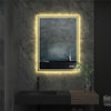 Elegant Bathroom Mirror Dual Light LED Wall lighted Mirror Vertically Horizontal