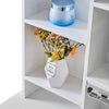 White Dressing Table Wood Makeup Desk with Slide Mirror 5 Drawers Stool Bedroom