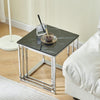 NICEME Nested Tables Set of 3, 3pcs Square Side Table End Table for Living Room