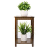 Vintage Carving Art Bamboo Tall Plant Stand Pot Holder Home Side Table End Table