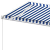 Freestanding Manual Retractable Awning 400x300 Blue/White V3P9