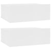 2pcs Floating Nightstands Wall-Mounted Shelf Table with Drawer Chipboard Bedroom
