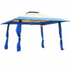 4 x 4m Pop up Outdoor Garden Gazebo Canopy Party Tent Patio Shelt 2-Tier Roof