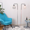 Modern Floor Lamp Geometric Lampshade Solid Marble Base Home