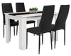 Wood Dining Table and Chairs 4 / 6 Set Pu Leather Seat Kitchen Room Furniture