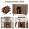 Kitchen Buffet Sideboard Modern Buffet Server Cabinet w/ Removable Wine Rack