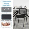 5PCS Office Guest Chairs Stackable Meeting Room Chairs Conference Mesh Chairs