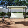 Patio Metal Swing Chairs Outdoor Hammock 3 Seater Canopy Garden Bench Sunshade