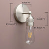 Pair Retro Industrial Wall Sconce Lights Vintage Bare Holder Fitting Wall Lamps