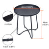 49x42cm Side Table Round Metal Coffee Table for Living Room Decorative Furniture