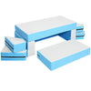 4-In-1 Kid Sofa Bed Convertible Upholstered Foam Playset Children Climb Blocks