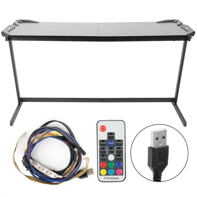 Large 150cm Gaming Computer Table Laptop Desk USB RGB Light Office Wor ...