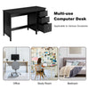3 Drawers Computer Desk Modern Writing Desk Compact Laptop PC Table Workstation