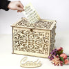 Wedding Card Box DIY Gifts Wooden Money Box with Lock Decoration Party Supplies