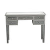 5 Drawers Glass Dressing Table Mirrored Bedroom Make-Up Console Vanity Table UK