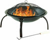 Fire Pit BBQ Grill Firepit Brazier Bowl Garden Round Log Burner Heater Camping