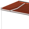 Manual Retractable Awning 400x350 Orange and Brown K2K6