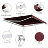 Outdoor Garden Awning Manual Canopy Patio Retractable Sun Shade Shelter300X250cm
