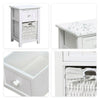 2PC Modern Bedside Tables Night Stand Cabinet Storage Drawer Wicker Basket Stand