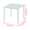 3/5Pcs Small Space Dining Set Square Glass Dining Table+ 2/4 Dining Chairs Home
