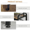 Industrial Coat Rack Stand with 8 Hooks Hangers Storage Cabinet Brown