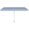 Freestanding Manual Retractable Awning 400x300 Blue/White V3P9