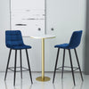 Set of 2 Velvet Bar Stools Breakfast Bar Stool Kitchen Squared Padded Seat New