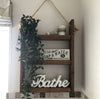Rustic Hanging Ladder Shelf With Rope - Medium Oak