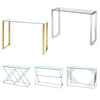 Slim Console Table Side Narrow Desk Kitchen Hallway Stand Rectangular Glass Unit