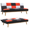 Modern Fabric Sofa Bed Click Clack 3 Seater Adjustable Patchwork Recliner Sofa