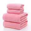 Pack of 4 100% Cotton Bath Sheet Towel Set Face Towel Beach Towel Soft Bath