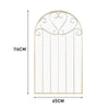 Large Window Garden Mirror Luxury Gold Frame Indoor Outdoor Arch Floral Decor