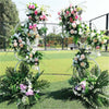 Round Wedding Arch Backdrop Rings Flower Balloon Lawn Silk Artificial Row Stand