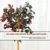 120CM Artificial Ficus Tree Realistic Fake Decorative Plant with Plastic Pot