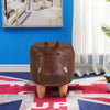 Brown Faux Leather Hippo Footstool Animal FootStool Ottomans Child Toy Gift Home