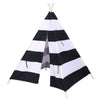 New 165x120x110cm Wigwam Kids Teepee Play Tent Playhouse Child Gift Black Stripe